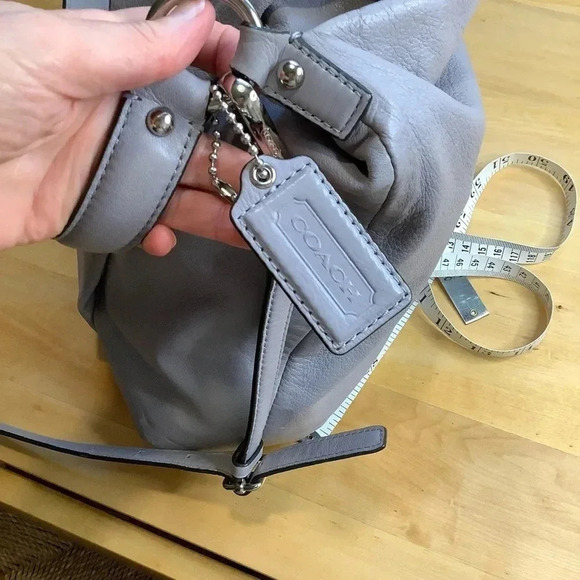 COACH Pebble Grey Madison Isabelle Leather Bag - Picture 8 of 16